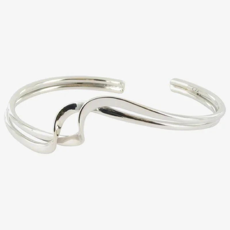 Leather - Wrapped Bangles with Studded Details for a Rock - Chic VibeSterling Silver Double Twist Cuff Bracelet