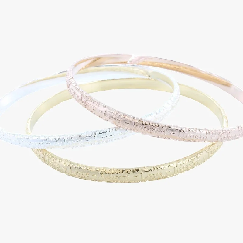 Pearl - Adorned Bangle Bracelets with Delicate Silver ChainsSterling Silver Scriptura Bangle