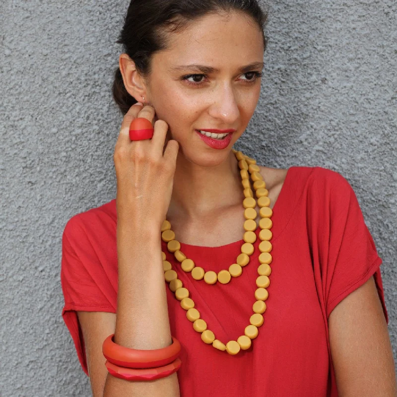 Pearl - Adorned Bangle Bracelets with Delicate Silver ChainsHinterland Two Tone Resin Bangle- TriBeCa range