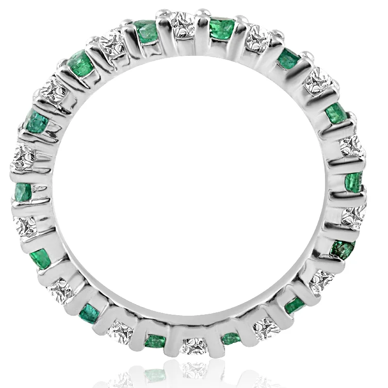 Matte - Black Ceramic Wedding Bands with a Polished Edge for a Sleek and Modern Appearance1 1/2ct Emerald Diamond Eternity Ring White Gold