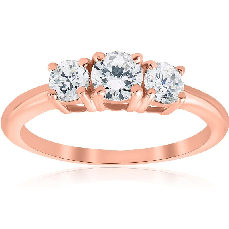 Blue Topaz - Embellished Wedding Bands in Silver for a Birthstone - Inspired and Colorful Piece14k Rose Gold 1ct TDW Diamond Three Stone Engagement Ring (I-J, I2-I3)