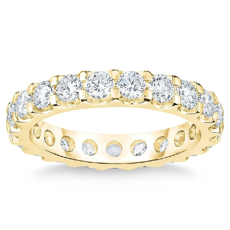 Stackable Wedding Bands in Sterling Silver with Enamel Inlays for a Colorful and Versatile Option14k Yellow Gold 2 Ct Moissanite Eternity Ring Lab Grown (G/H,VS)