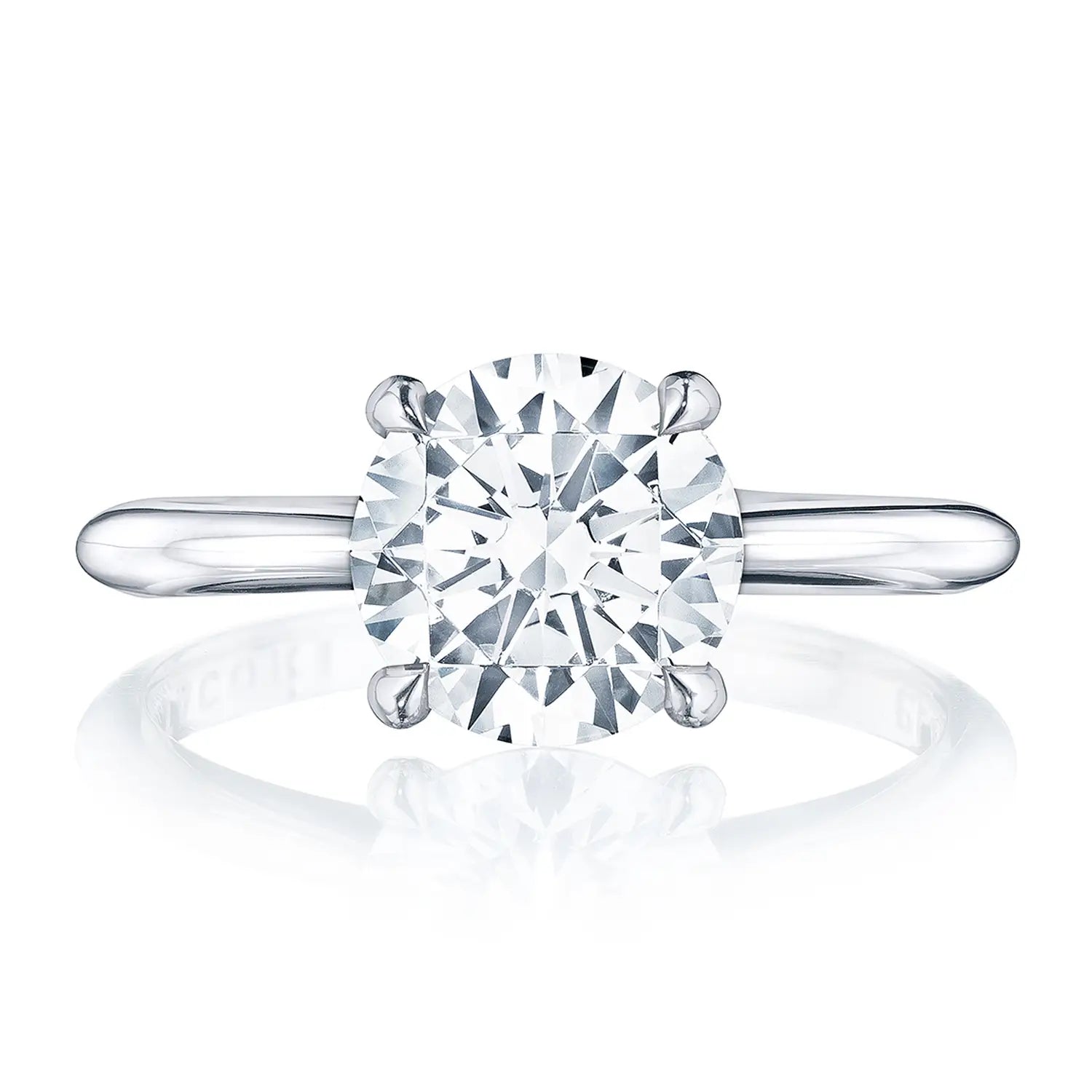 Adjustable Engagement Rings with a Flexible Band and a Princess - Cut Center DiamondTacori Founders Collection Round Solitaire Engagement ring