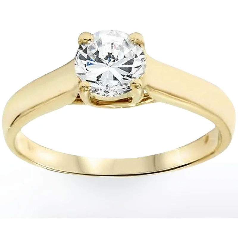 Two - Tone Gold and Silver Wedding Bands with a Twist Design for a Contemporary and Eye - Catching Style1ct Diamond Solitaire Engagement Ring Yellow Gold