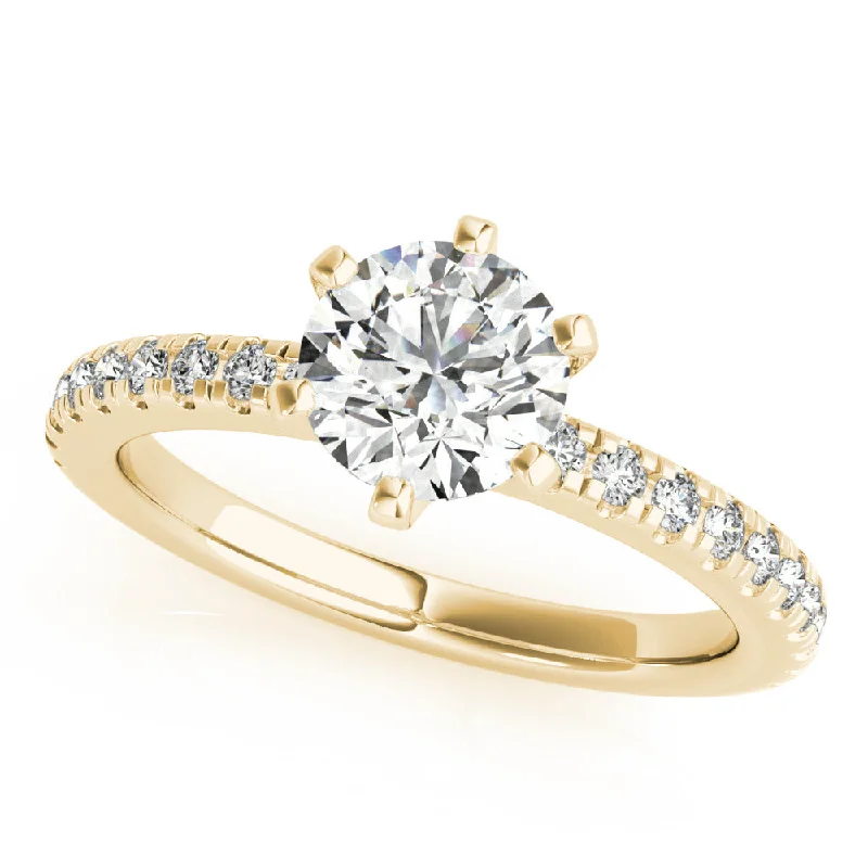 Art Deco Engagement Rings with Geometric Patterns and Baguette - Cut Diamond AccentsMaisie Diamond Engagement Ring Setting