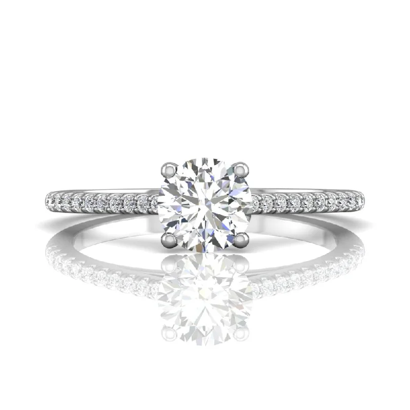 Cluster Engagement Rings with Multiple Small Diamonds Arranged in a Stunning DesignMartin Flyer FlyerFit Micropave Engagement Ring