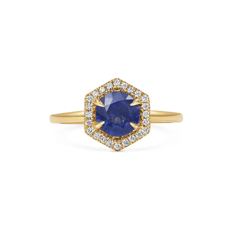 Adjustable Engagement Rings with a Flexible Band and a Princess - Cut Center DiamondX - Phoenix Sapphire Ring