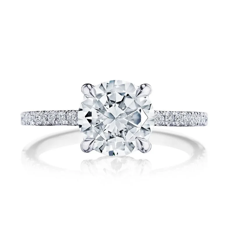 Solitaire Engagement Rings with a High - Clarity Round Diamond and Tapered BandTacori Simply Tacori Round Solitaire Engagement Ring