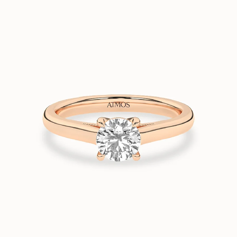 Cushion - Cut Halo Engagement Rings with a Platinum Band and Micro - Pave DetailsRound Iconic Ring Medium