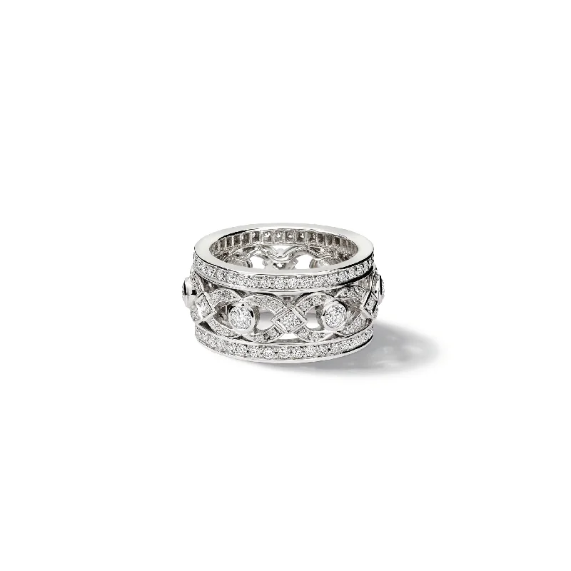 Solitaire Engagement Rings with a High - Clarity Round Diamond and Tapered BandTopkapi Etoile Ring 18ct White Gold - Diamond