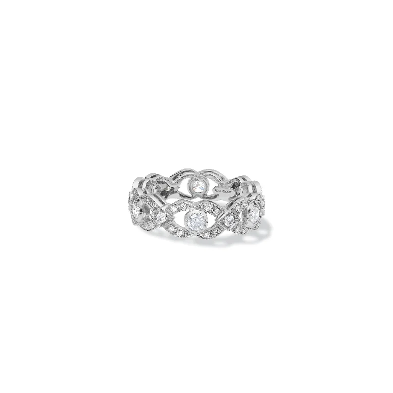 Cushion - Cut Halo Engagement Rings with a Platinum Band and Micro - Pave DetailsTopkapi One Ring 18ct White Gold - Diamond