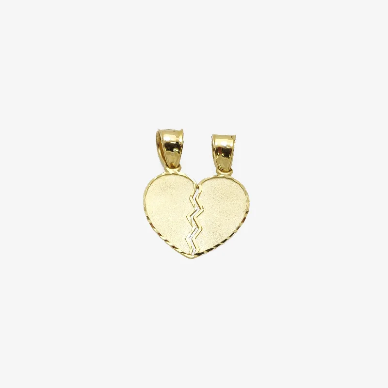 3D - Printed Polymer Clay Animal - Print Pendant for a Fun and Quirky AccessoryBroken/Split Heart Pendant (14K)