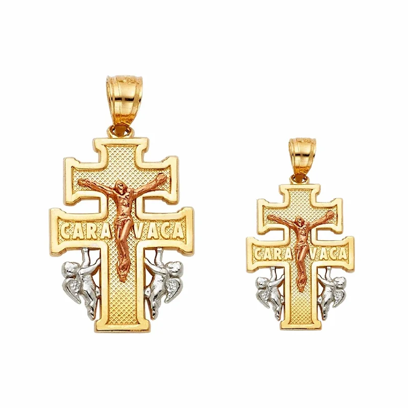 Military - Inspired Dog Tag Pendant with Engraved Service NumbersCaravaca Jesus Crucifix Pendant (14K).