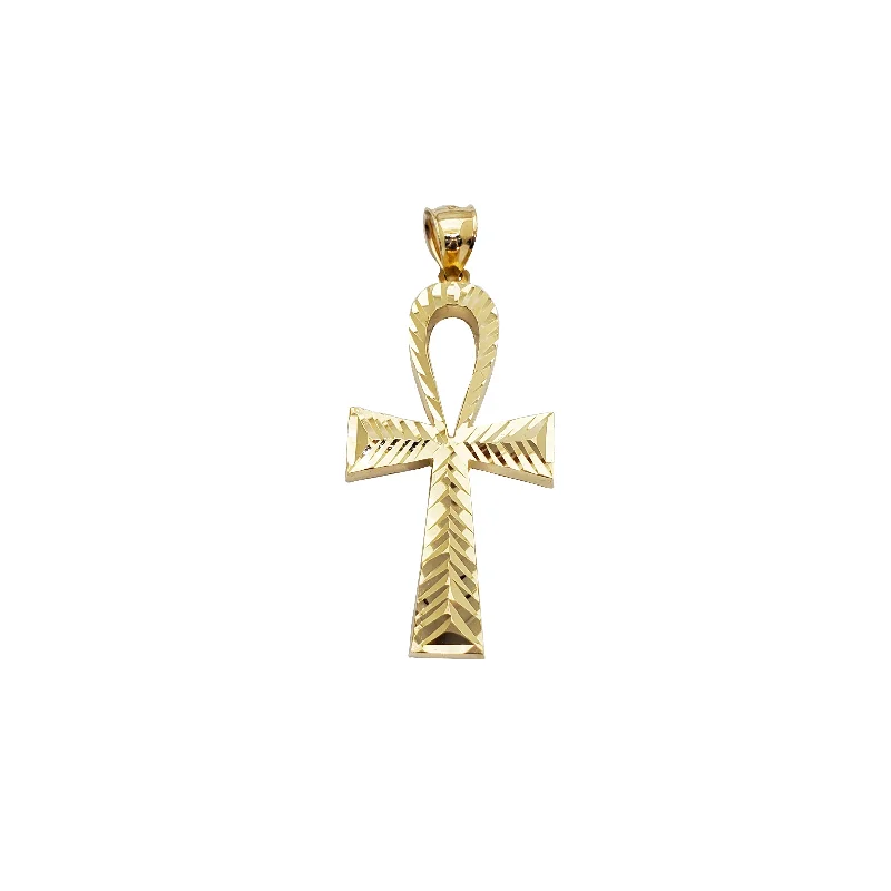 Antique - Brass - Finished Compass Pendant for Travelers and ExplorersDiamond-Cut Ankh Pendant (14K)