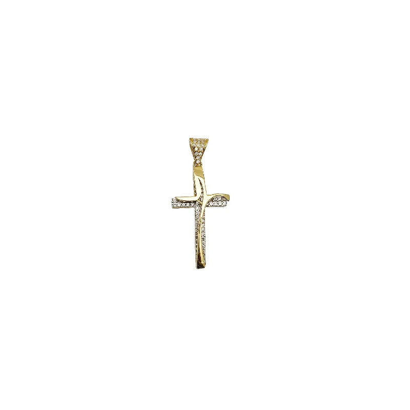 Retro - Inspired Art Deco - Patterned Pendant in Silver for Vintage LoversFancy Cross CZ Pendant (14K)