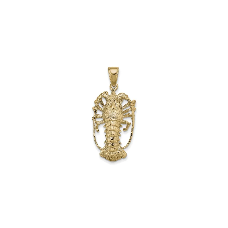 3D - Printed Polymer Clay Animal - Print Pendant for a Fun and Quirky AccessoryFlorida Lobster Pendant (14K)