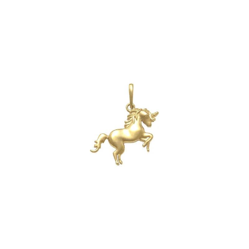 3D - Printed Polymer Clay Animal - Print Pendant for a Fun and Quirky AccessoryPrancing Unicorn Pendant (14K)