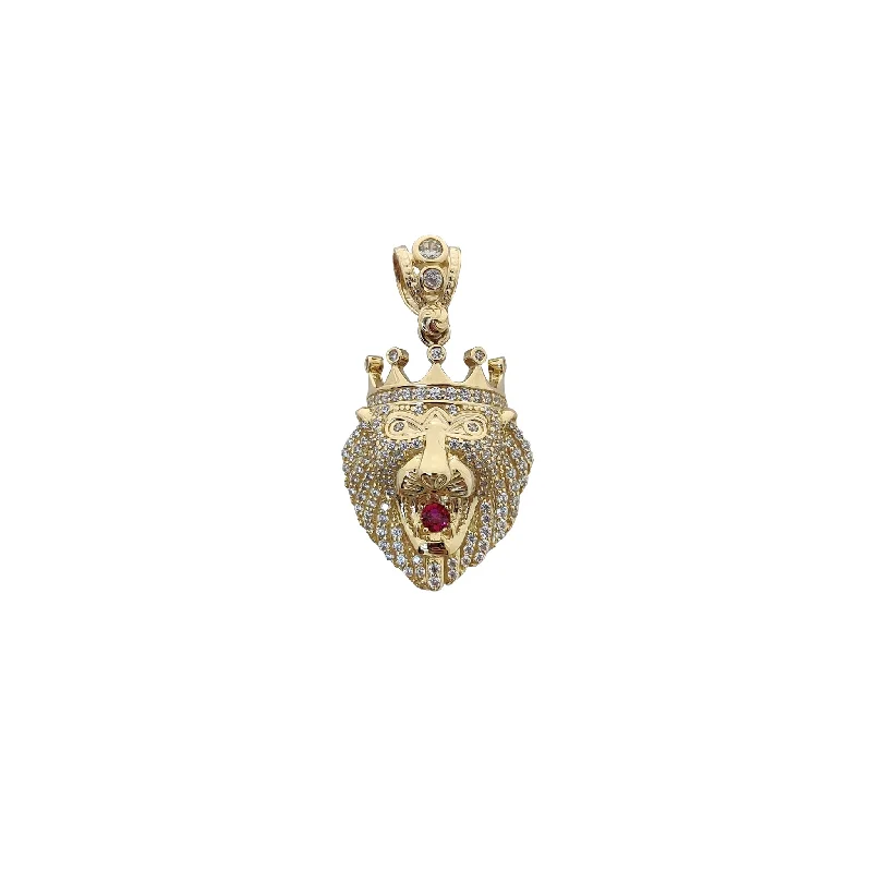 Gothic - Style Skull Pendant with Red Enamel Accents for Alternative FashionIced-Out Baboon King Pendant (14K)