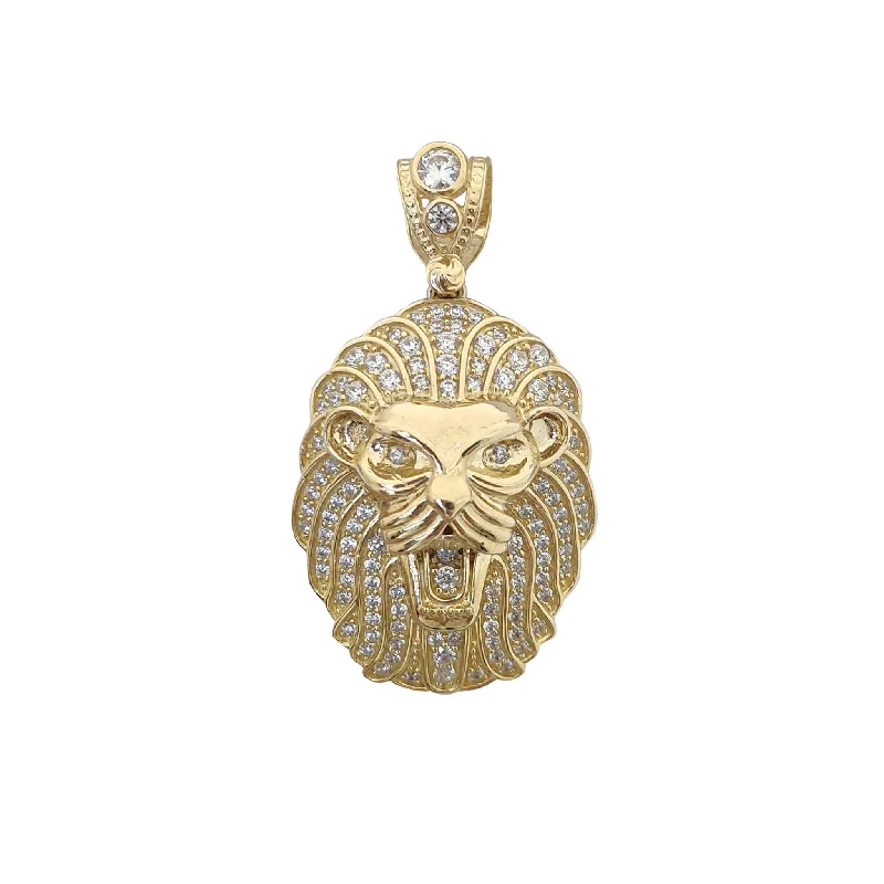 Military - Inspired Dog Tag Pendant with Engraved Service NumbersIced-Out Lion Head Pendant (14K)