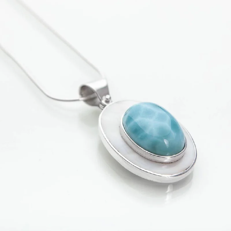 Hypoallergenic Stainless Steel Dog Tag Pendant Necklace for Active MenLarimar Pendant Amara