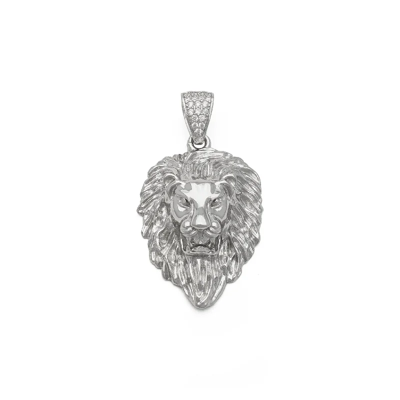 Heart - Shaped Garnet Pendant Necklace with a Pearl - Accented Chain for a Romantic Valentine's DayDignified Lion Pendant (Silver)