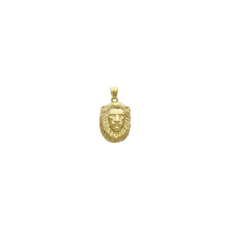 Military - Inspired Dog Tag Pendant with Engraved Service NumbersLion Visage Pendant (14K)