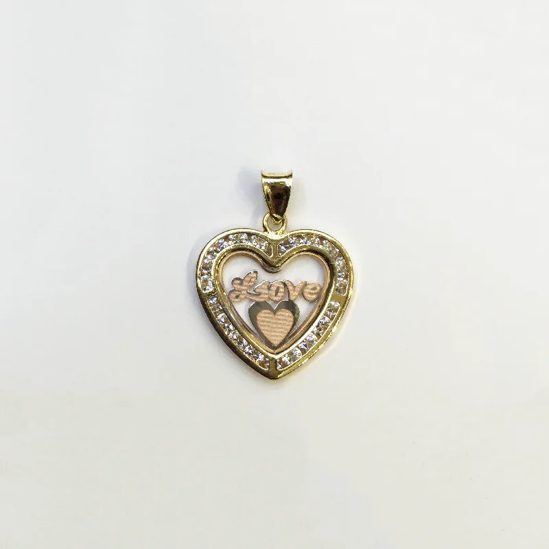 Glow - in - the - Dark Starry Sky Pendant for Nighttime AdventuresLOVE (Script Letter) Heart Frame CZ Pendant (14K)