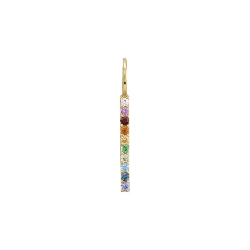 LED - Illuminated Moon Pendant Necklace for Nighttime EventsMulti-Gemstone Rainbow Bar Pendant