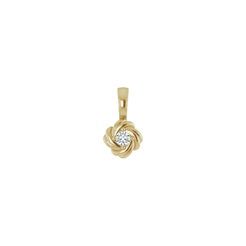 Natural Diamond Knot Pendant