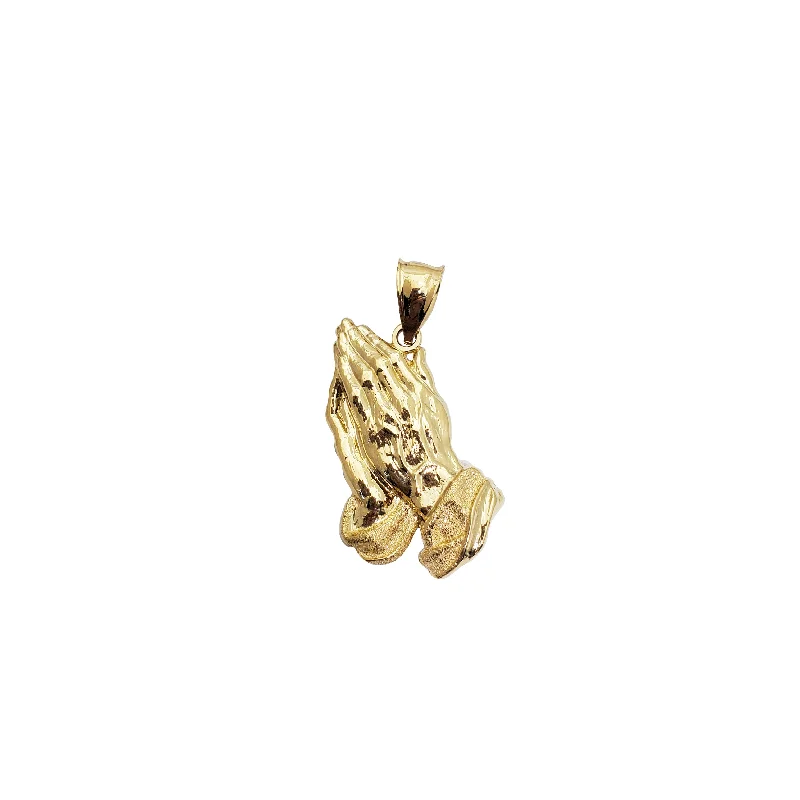 3D - Printed Polymer Clay Animal - Print Pendant for a Fun and Quirky AccessoryPraying Hand Pendant (14K)