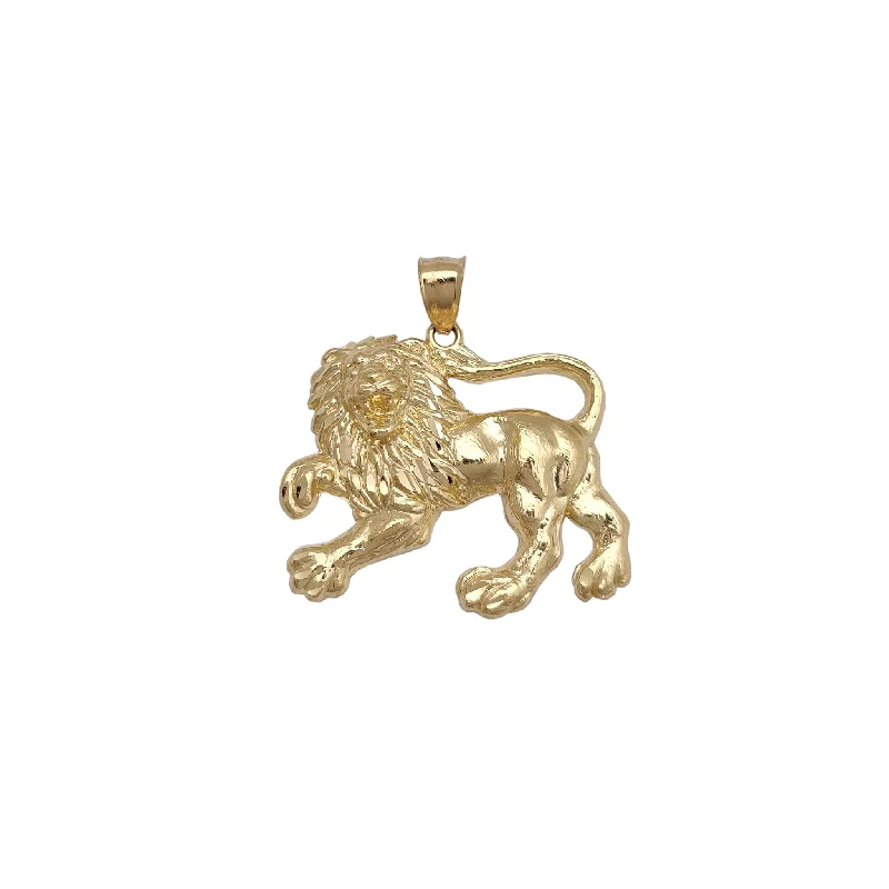 Laser - Cut Woodland Scene Pendant for Nature EnthusiastsRoaring Lion Pendant (14K)