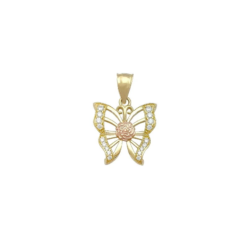 Hand - Carved Jade Buddha Pendant for Spiritual and Cultural SignificanceRosy Bosom Butterfly Pendant (14K)