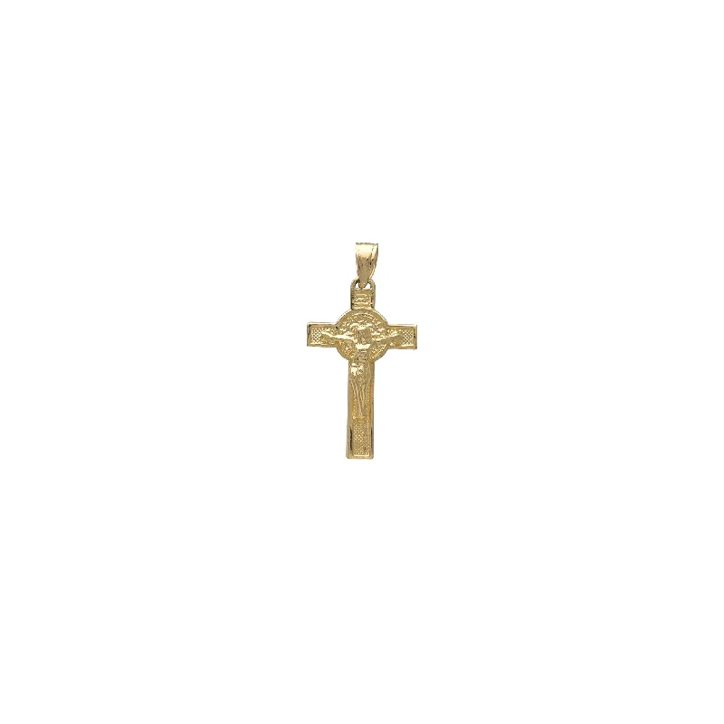 Adjustable - Chain Cubic Zirconia Solitaire Pendant for a Sparkling GiftTextured Crucifix Cross Pendant (14K)