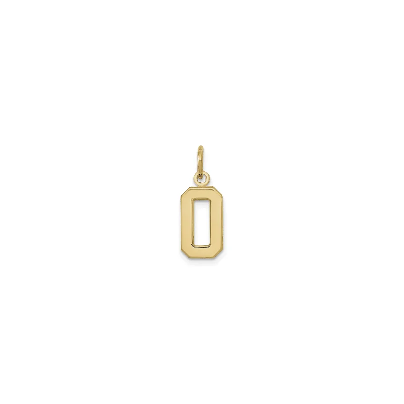 Magnetic - Locking Pendant with Hidden Compartment for Secret MessagesVarsity Number 0 Pendant (14K)