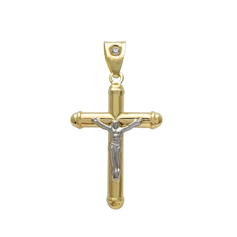 3D - Printed Polymer Clay Animal - Print Pendant for a Fun and Quirky AccessoryZirconia Bail Puffy Two-Tone Crucifix Pendant (14K)